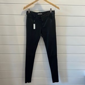 Gorgeous black leather skinny jeans.